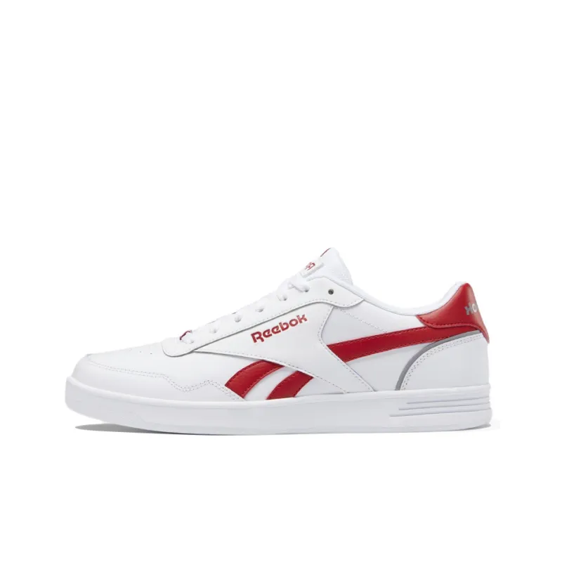 Reebok Royal Techque T Anti-Slip Wear-Resistant Low-Top Skateboard Shoes Men's White Red-0
