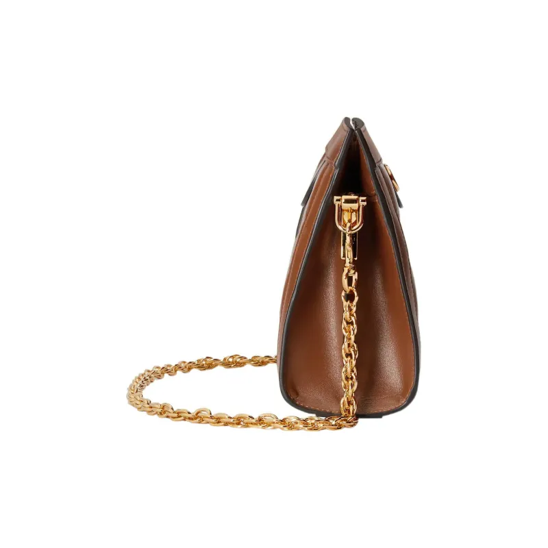 GUCCI GG Matelassé Leather Chain Shoulder Bag Shoulder Bags Handbags Women's Brown-7