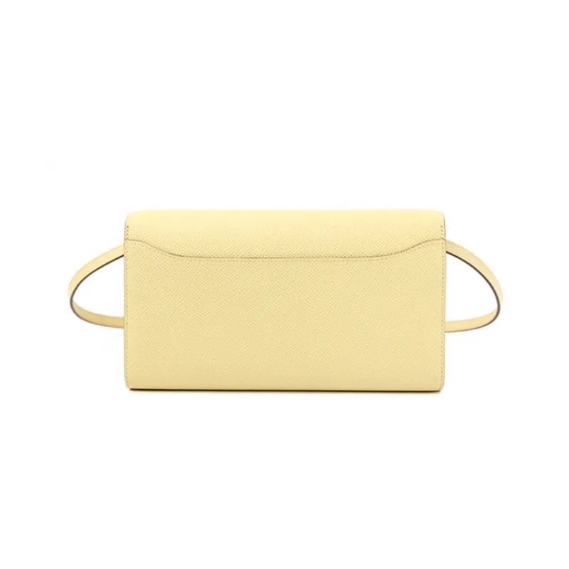 HERMES Epsom Leather Wallets Shoulder Bag Crossbody Bag Women's 1Z Jaune Poussin Chick Yellow-2