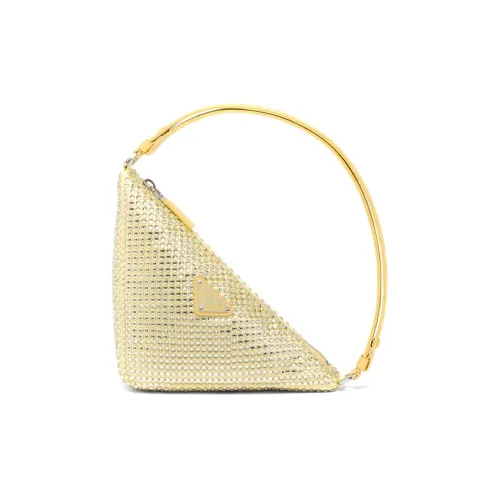 PRADA Fabric Clutches Handbags Women's Pineapple Yellow