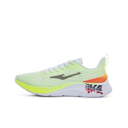 Erke Qitan Lite Running Shoes Men Low-Top Neon Lime Green/True White