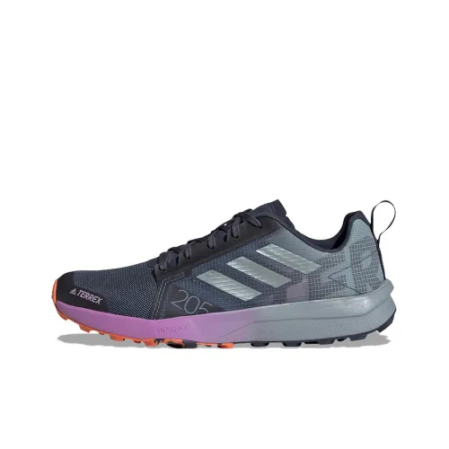 Adidas Terrex Speed Flow Trail Running Wear-Resistant Low-Top Running Shoes Women's Gray Blue Purple