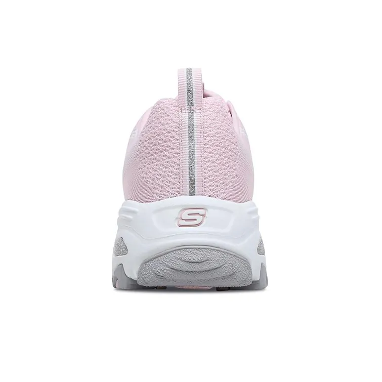 Skechers D'LITES Skech-Knit Cushioning Wear-Resistant Low-Top Casual Shoes Women's Pink-3