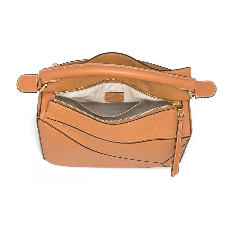 LOEWE Puzzle Calfskin Shoulder Bag, Crossbody Bag, Handbag Medium Size Women's Light Caramel-4