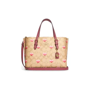 COACH Artificial Leather Tote Bag Shopping Bag Handbag Crossbody Bag Regular Women's Khaki Monogram