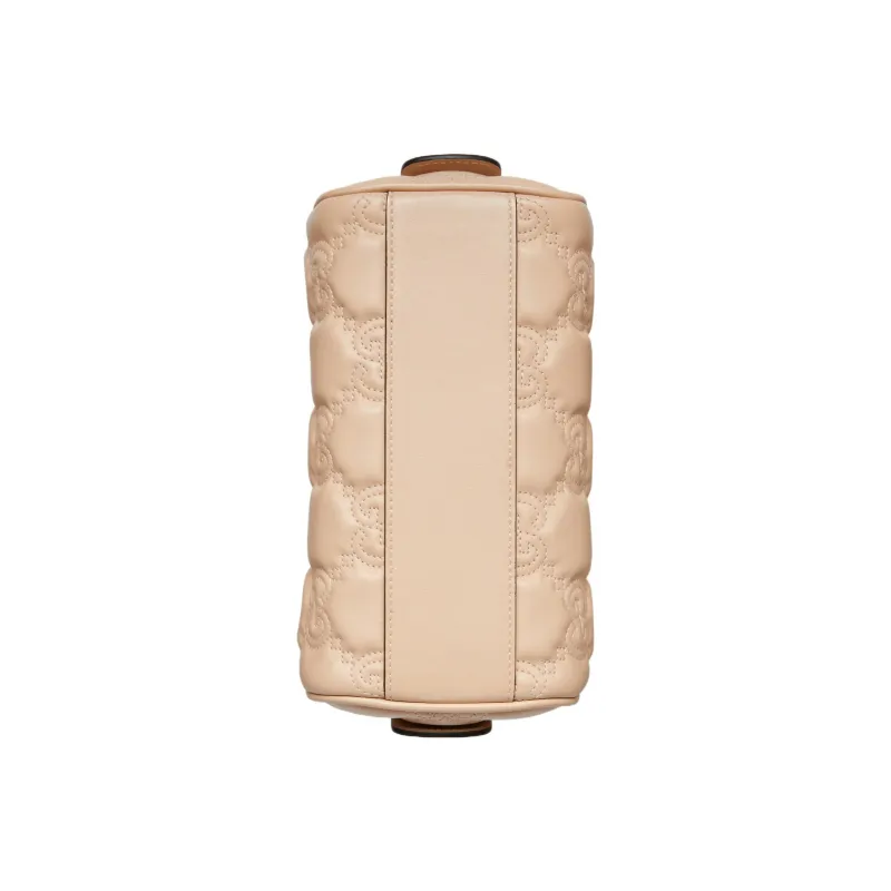 GUCCI GG Matelassé Leather Controller Boston Bag Shoulder Bag, Handbag Mini Women's Beige Yellow-7