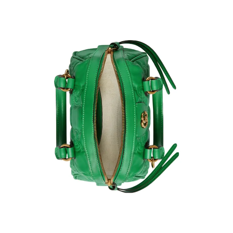 GUCCI GG Matelassé Leather Controller Boston Bag Shoulder Bags Handbags Mini Women's Emerald Green-6