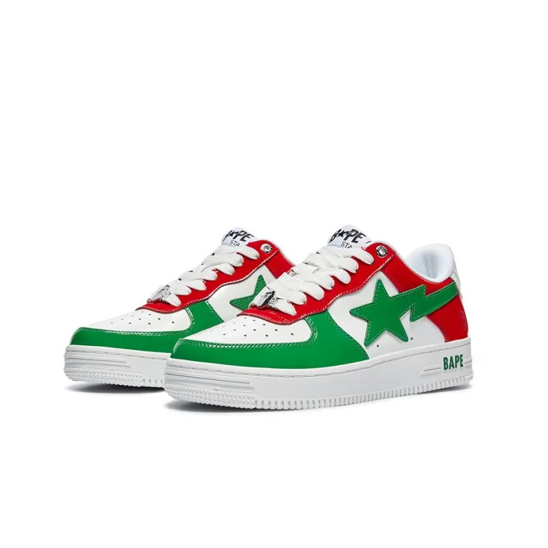 BAPE A BATHING APE Bape Sta Low KAWS Chompers Red Green-2