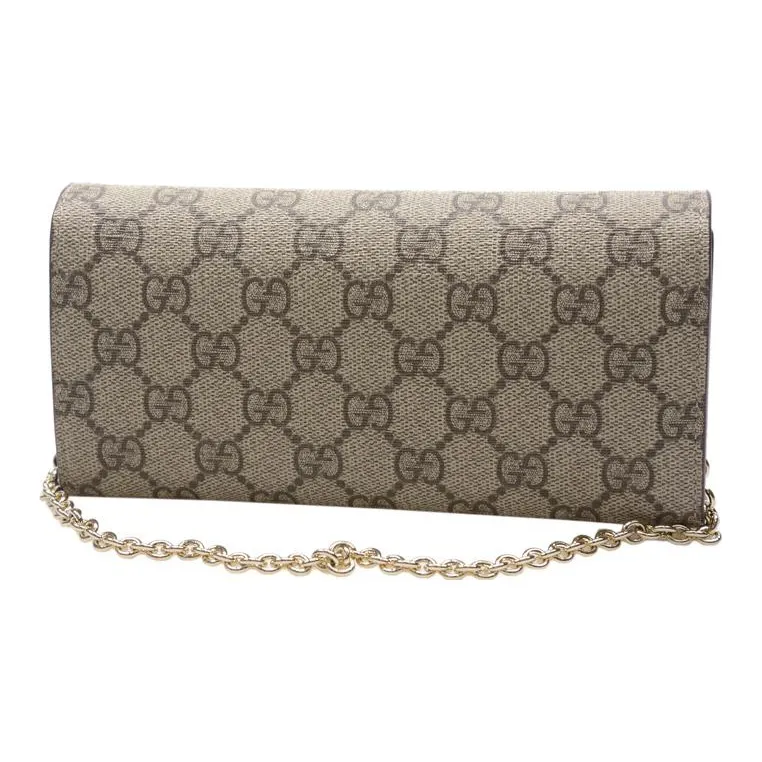 GUCCI PVC Polyvinyl Chloride Wallet Large Size Women's Ebony-1