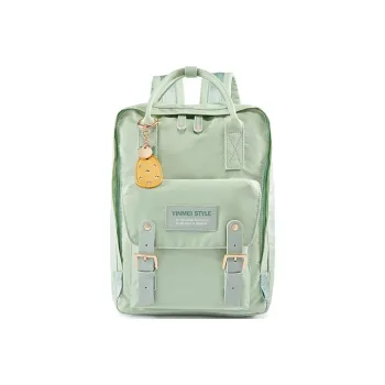 Sound For Life Nylon Laptop Bag Travel Backpack Regular Women's Ecru/Light Green