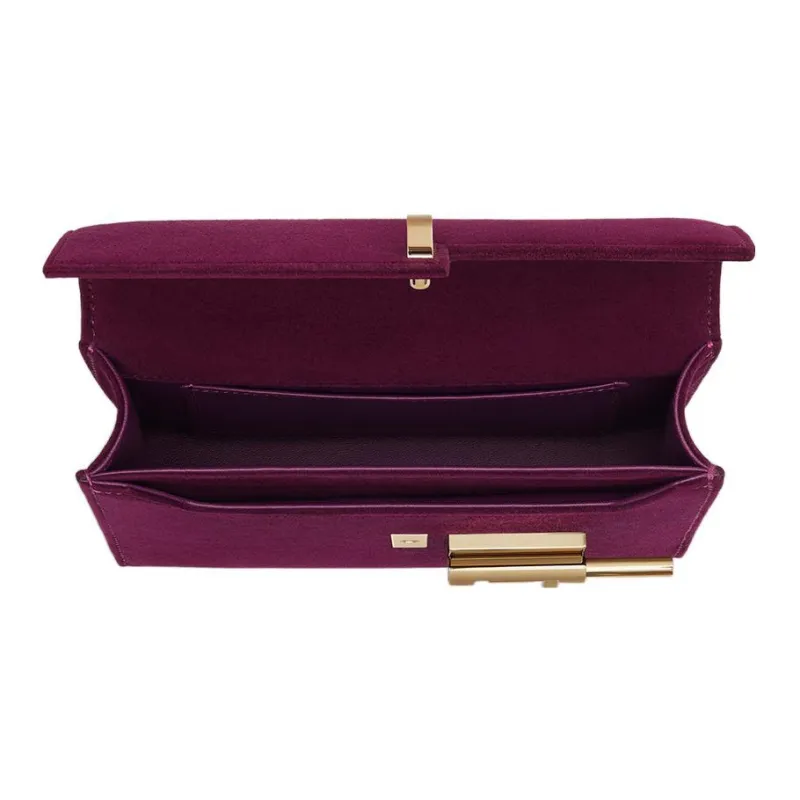 HERMES Verrou Doblis Calfskin Handgun Bag Shoulder Bag Crossbody Bag Mini Women's P9 Anemone Sea Cucumber Purple-2