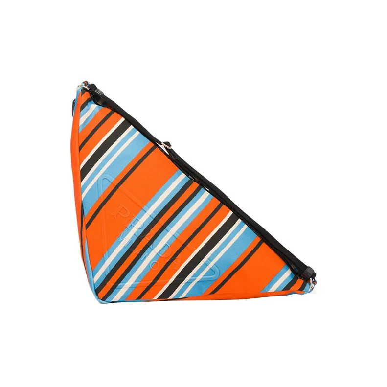 PRADA Triangle Canvas Bag Triangle Bag Shoulder Bag Crossbody Bag Men's Orange-2