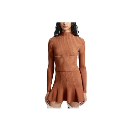 DION LEE Casual Short Skirts Women's Orange