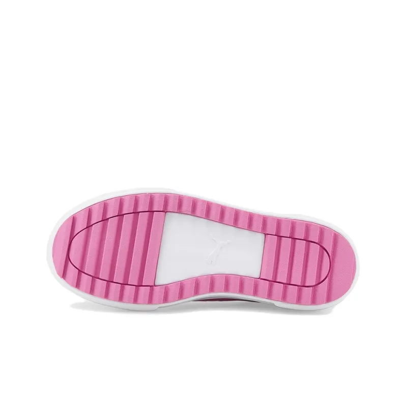 PUMA Platform Kaia Hazy Summer Anti-Slip Wear-Resistant Low-Top Skateboard Shoes Women's Pink White-4