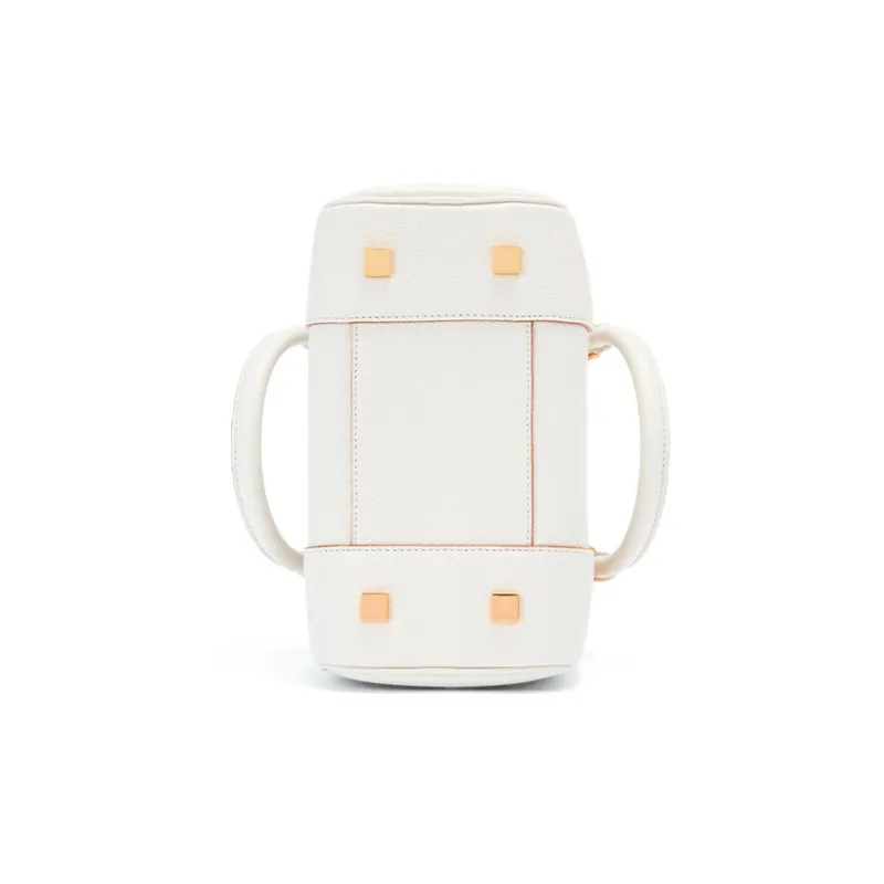 LOEWE Amazona Grained Calfskin Handbag Shoulder Bag Crossbody Bag Mini Women's Cotton White-4