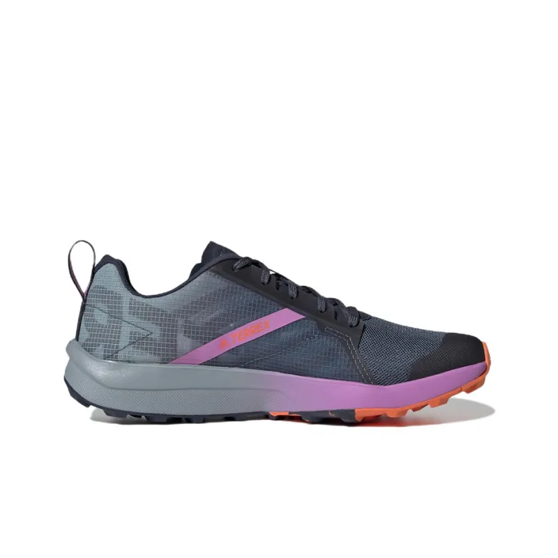 Adidas Terrex Speed Flow Trail Running Wear-Resistant Low-Top Running Shoes Women's Gray Blue Purple-1