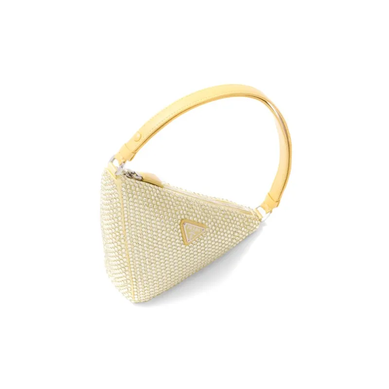 PRADA Fabric Clutches Handbags Women's Pineapple Yellow-1