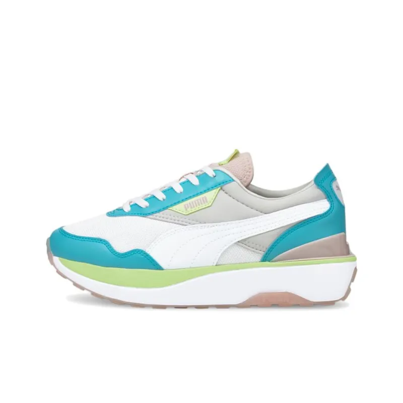 PUMA Cruise Rider Trainer Low-Top Casual Shoes Women's White Gray Blue-0