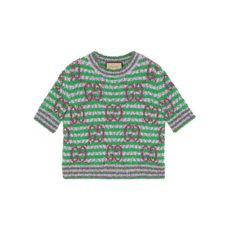 GUCCI Gg Striped knit Top-6