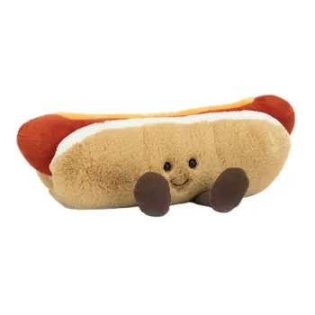 JELLYCAT Fun Food Collection Fun Hot Dog Dolls Plush Doll 11cm High