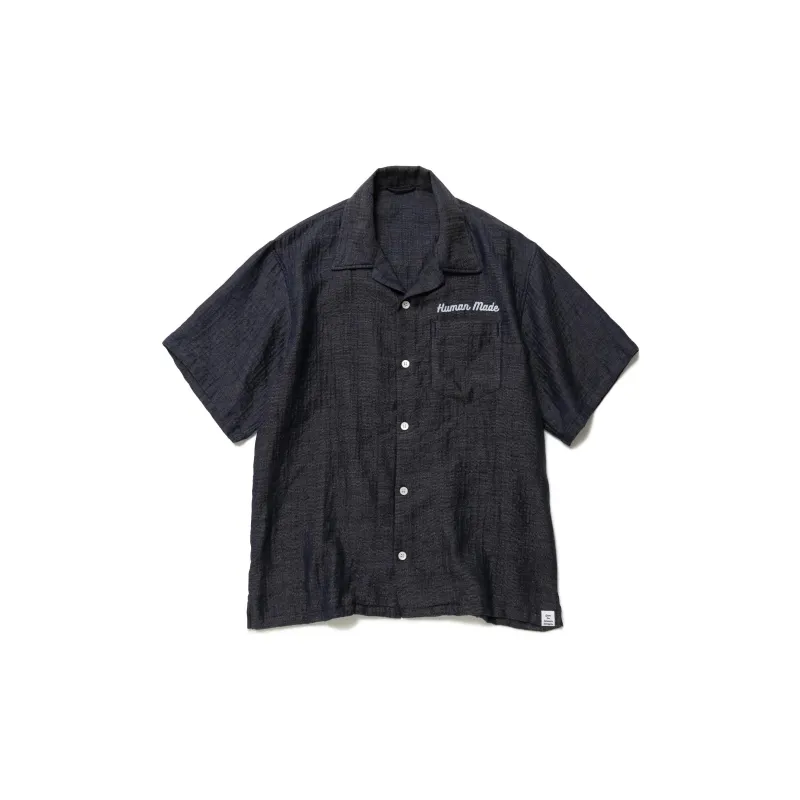 HUMAN MADE Chambray Gauze Aloha Shirt Black-1