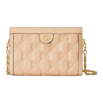 GUCCI GG Matelassé Leather Chain Bag Shoulder Bag Shoulder Bag, Handbag Women's Beige Yellow