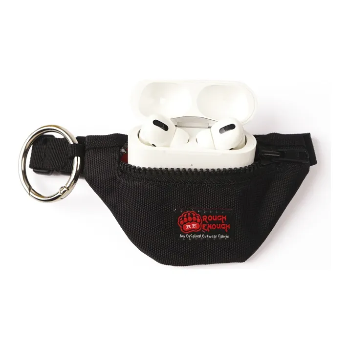 Rough Enough Nylon Key Pouch Mini Unisex Black-3