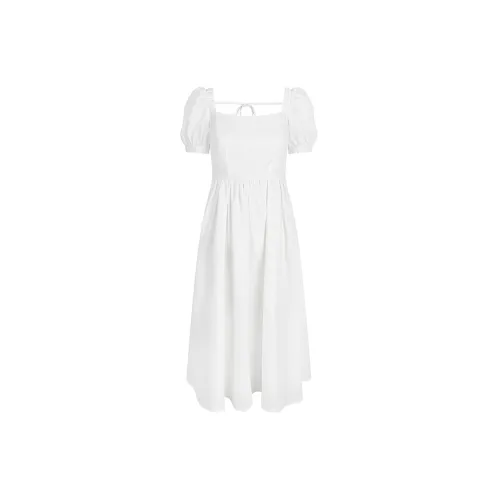 Bosieagender Short-Sleeved Dresses Women's White