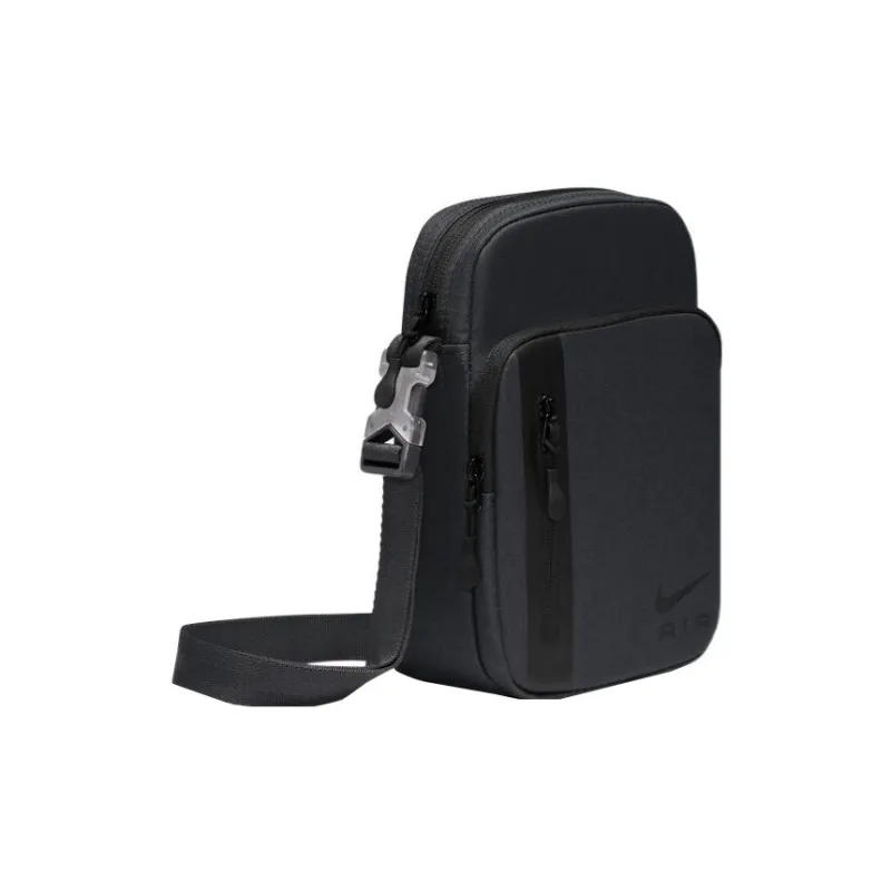 Nike Polyester Shoulder Bag, Crossbody Bag Regular Unisex Pure Black/Gray-1