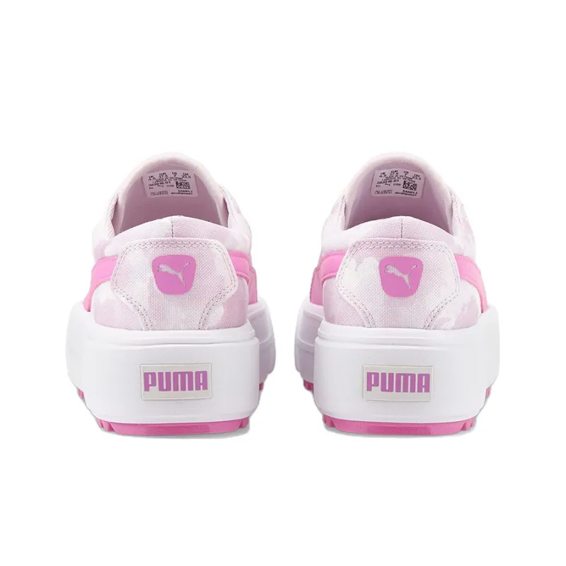 PUMA Platform Kaia Hazy Summer Anti-Slip Wear-Resistant Low-Top Skateboard Shoes Women's Pink White-3