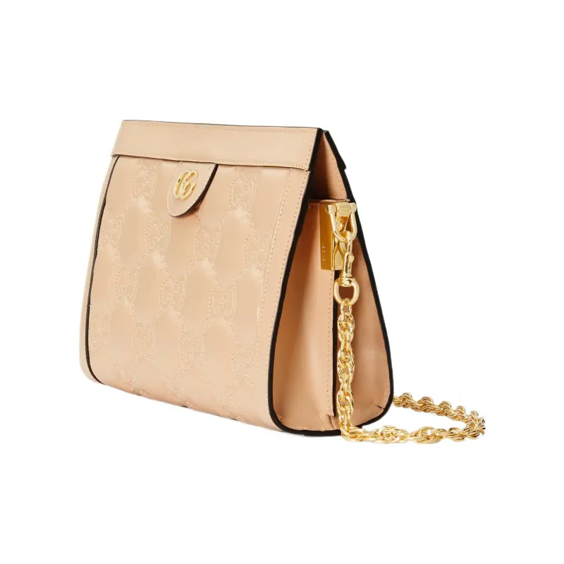GUCCI GG Matelassé Leather Chain Bag Shoulder Bag Shoulder Bag, Handbag Women's Beige Yellow-3