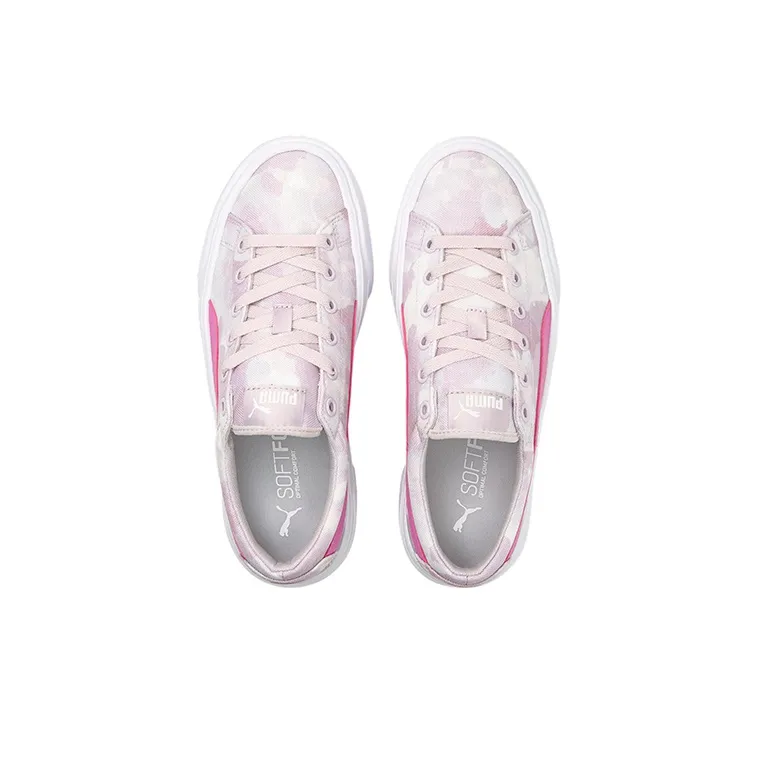 PUMA Platform Kaia Hazy Summer Anti-Slip Wear-Resistant Low-Top Skateboard Shoes Women's Pink White-2