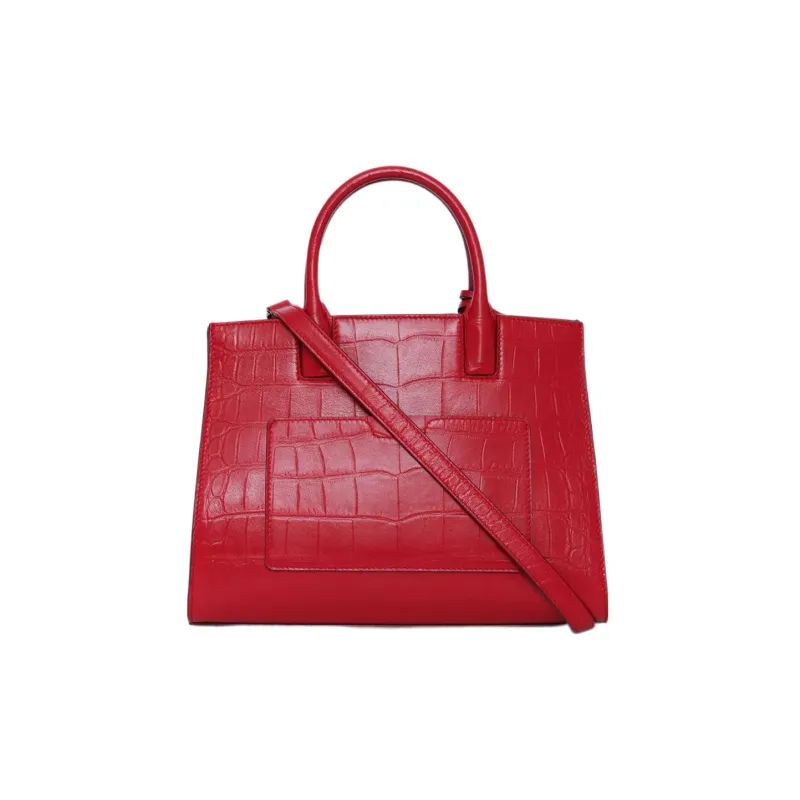 Burberry Frances Calfskin Tote Bag Shopping Bag Shoulder Bag Crossbody Bag Handbag Mini Women's Red-3