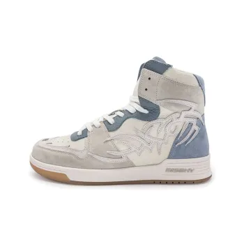 Misbhv Court High-Top Stylish Skateboarding Shoes Women's Gray Blue
