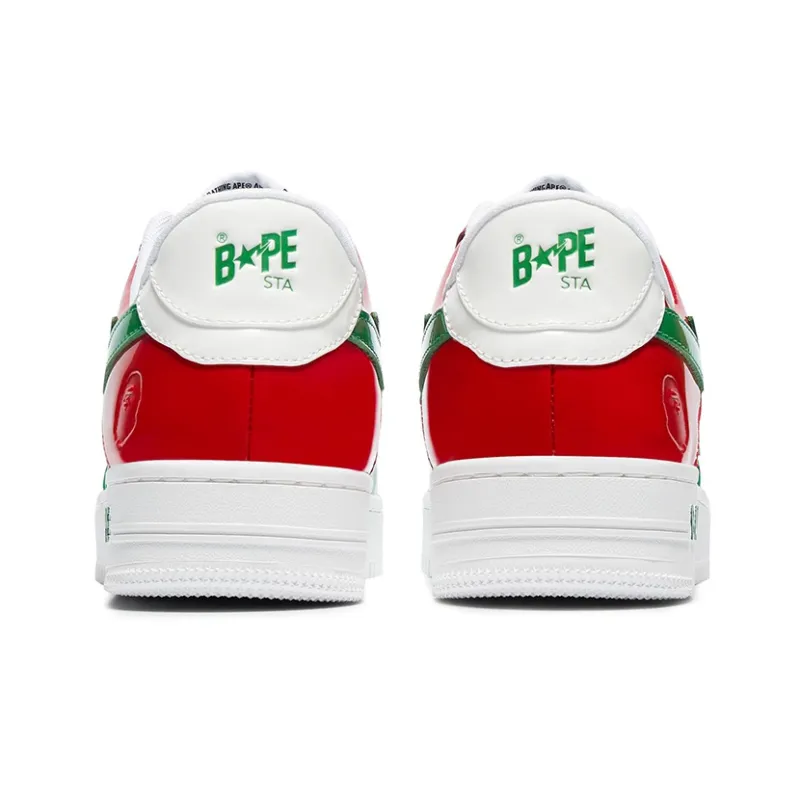 BAPE A BATHING APE Bape Sta Low KAWS Chompers Red Green-4