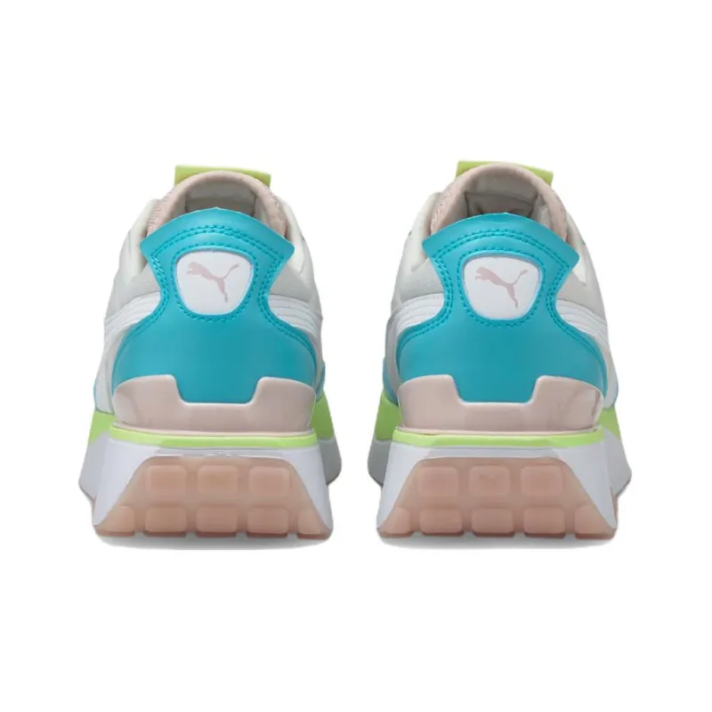 PUMA Cruise Rider Trainer Low-Top Casual Shoes Women's White Gray Blue-3