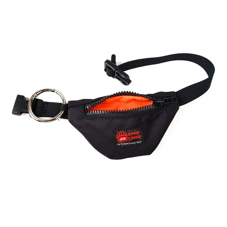 Rough Enough Nylon Key Pouch Mini Unisex Black-2
