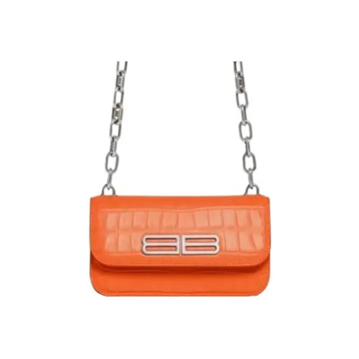 Balenciaga Gossip Cow Leather Shoulder Bag Crossbody Bag Regular Women's Orange-0