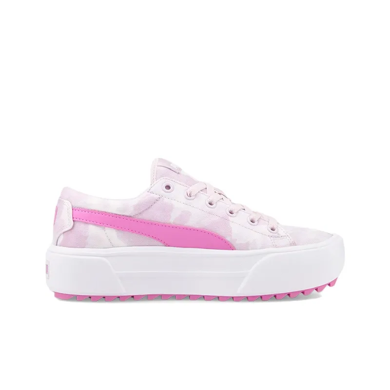PUMA Platform Kaia Hazy Summer Anti-Slip Wear-Resistant Low-Top Skateboard Shoes Women's Pink White-1