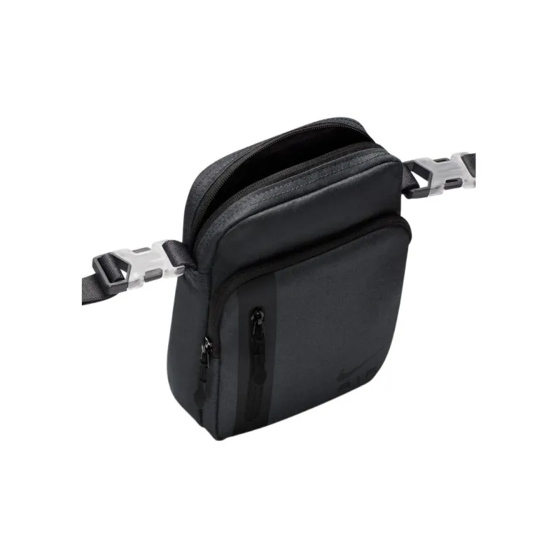 Nike Polyester Shoulder Bag, Crossbody Bag Regular Unisex Pure Black/Gray-3