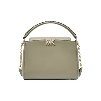 MICHAEL KORS Karlie Cow Leather One Shoulder Handbag Medium Size Women's Light Army Green