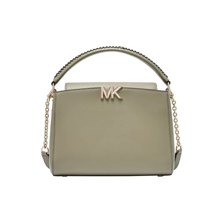 MICHAEL KORS Karlie Cow Leather One Shoulder Handbag Medium Size Women's Light Army Green-0