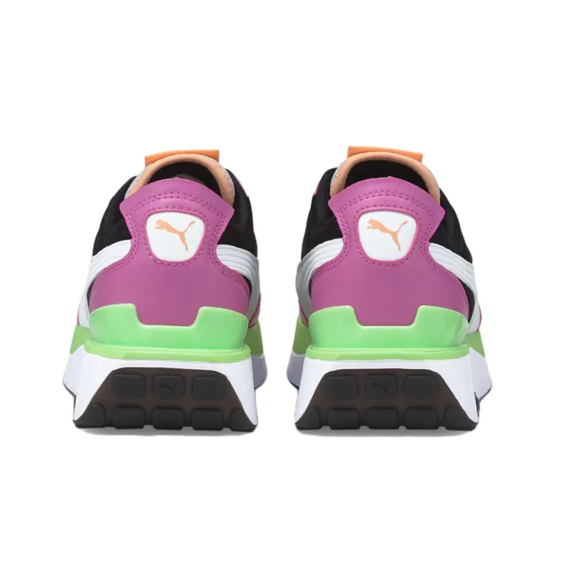 PUMA Cruise Rider Trainer Flair Low-Top Casual Shoes Women's White Purple Green-3