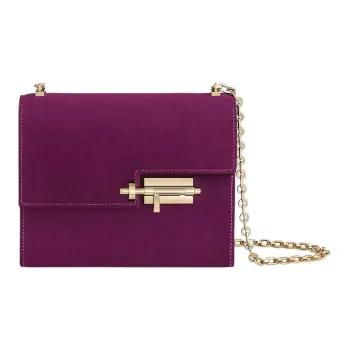 HERMES Verrou Doblis Calfskin Handgun Bag Shoulder Bag Crossbody Bag Mini Women's P9 Anemone Sea Cucumber Purple