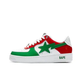 BAPE A BATHING APE Bape Sta Low KAWS Chompers Red Green