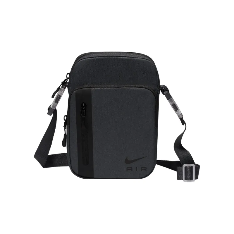 Nike Polyester Shoulder Bag, Crossbody Bag Regular Unisex Pure Black/Gray-0