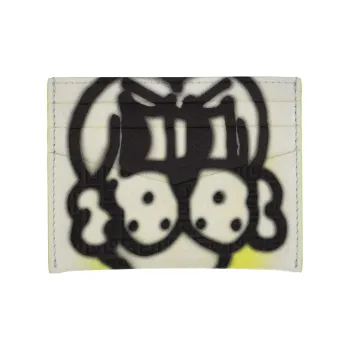 GIVENCHY Calfskin Card Holder Men's Yellow & Black