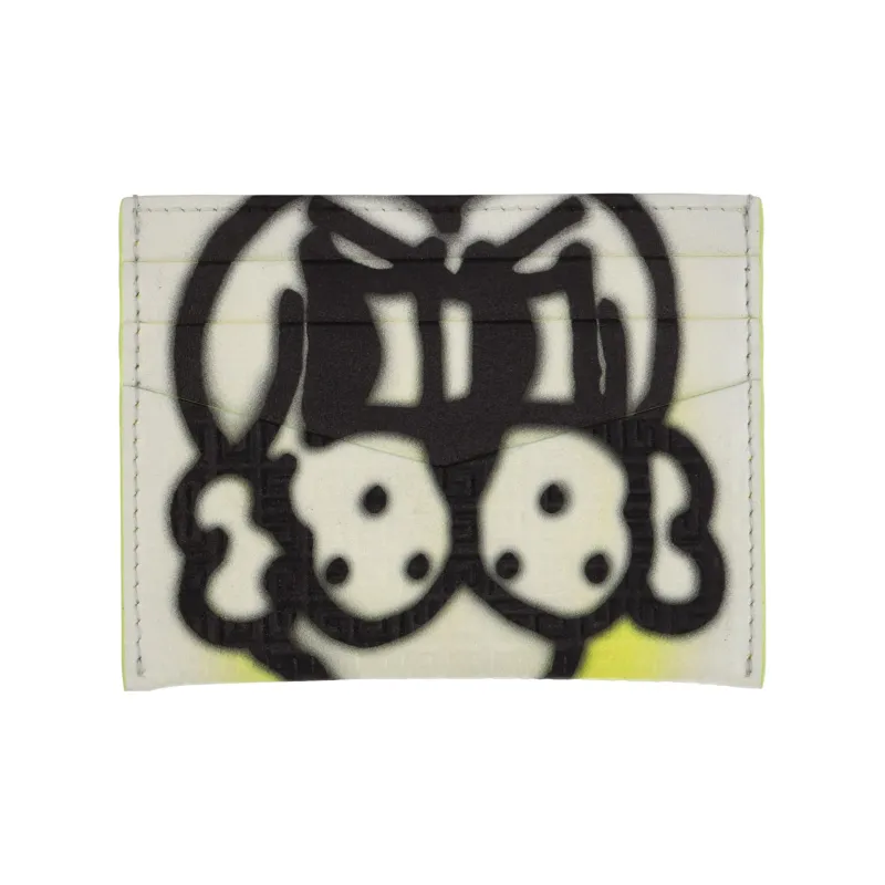 GIVENCHY Calfskin Card Holder Men's Yellow & Black-0