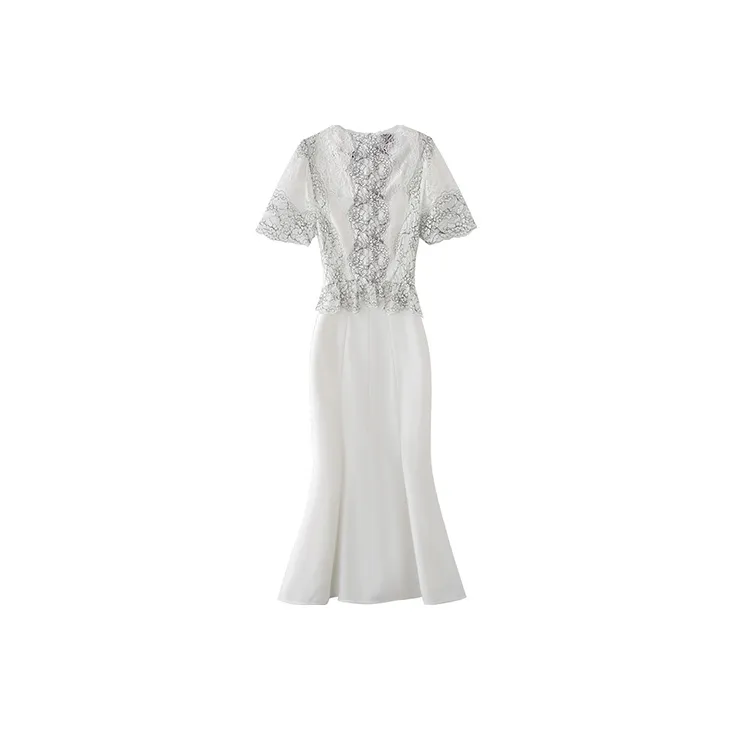 JINYE ORIENTAL Fishtail Dress Long Dress White-1