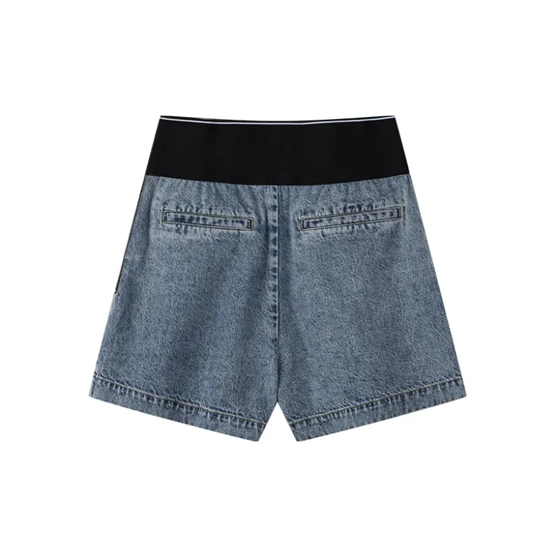 UOOYAA Denim Shorts Women's Blue-1